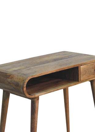 Curved Oak-ish Writing Desk