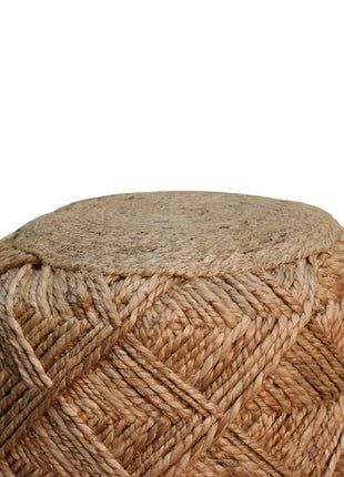 Fußhocker aus Jutefaser, kleines Muster