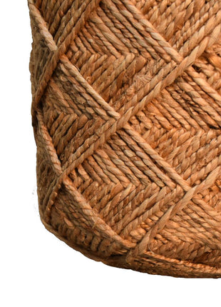 Fußhocker aus Jutefaser, kleines Muster