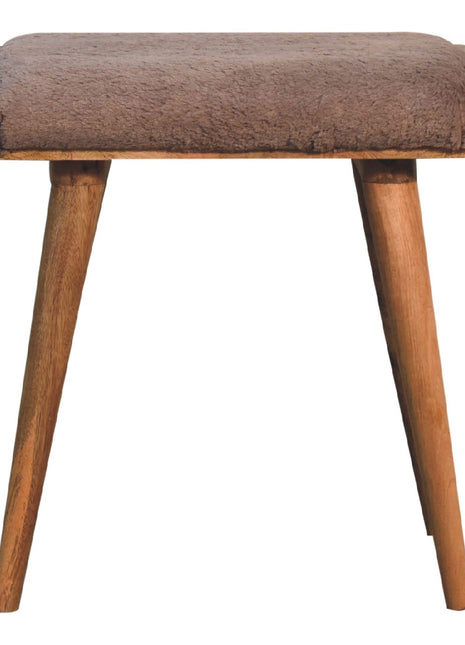 Reposapiés estilo piel sintética color moca