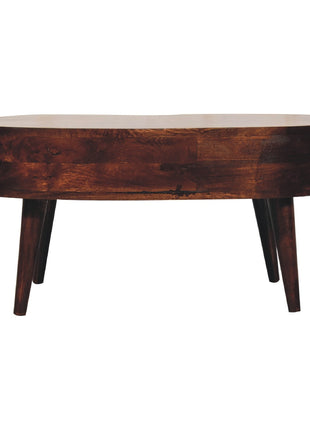 Light Walnut Wave Coffee Table