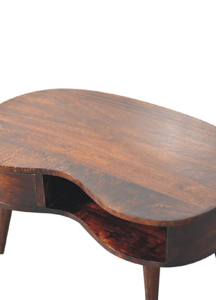 Light Walnut Wave Coffee Table