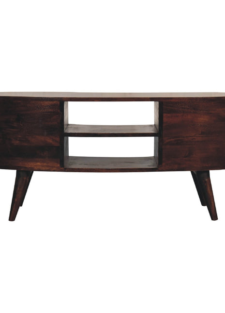Light Walnut Wave Entertainment Unit