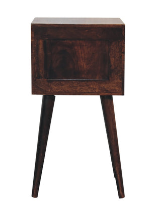 Mini 2 Drawer Light Walnut Bedside