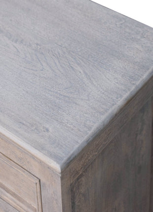 Stone Finish Cabinet with Glazed Doors