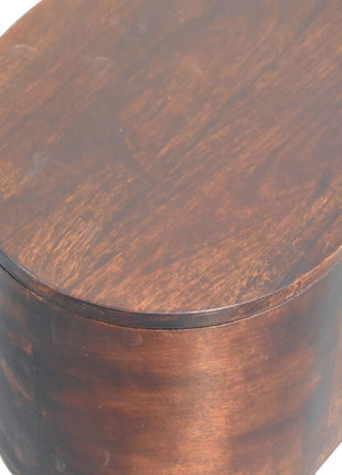 Light Walnut Rounded Lid-up Blanket Box
