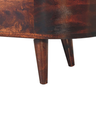 Light Walnut Rounded Lid-up Blanket Box