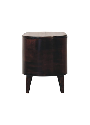 Light Walnut Rounded Lid-up Blanket Box