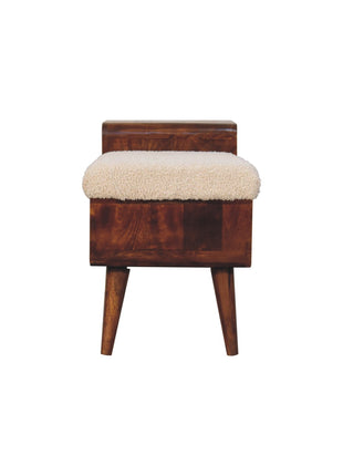 Mesa de teléfono de castaño tallado en forma de boucle