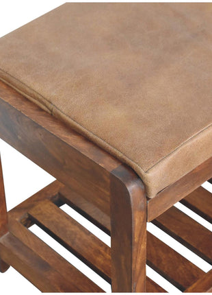 Buffalo Slatted Hallway Bench