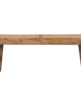 Open Rattan Bench