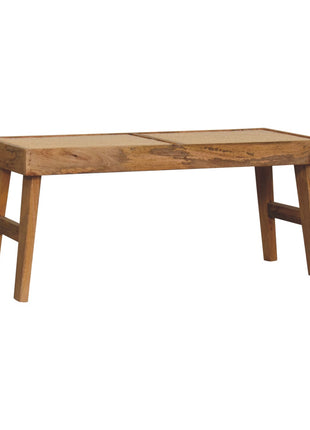 Open Rattan Bench