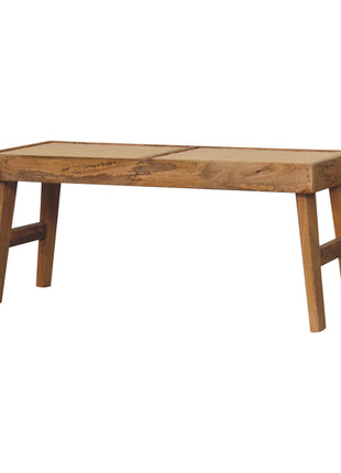 Open Rattan Bench