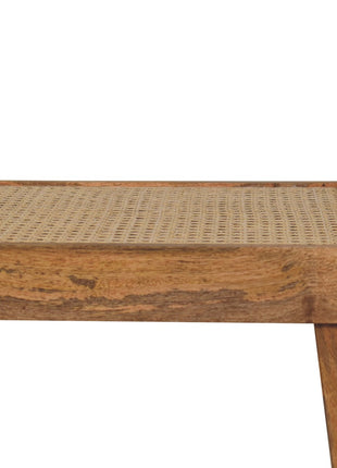 Open Rattan Bench