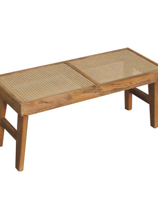 Open Rattan Bench