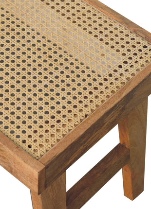 Open Rattan Bench