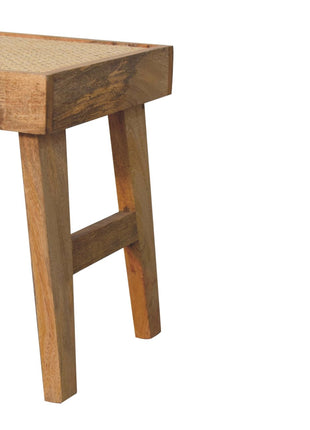Open Rattan Bench