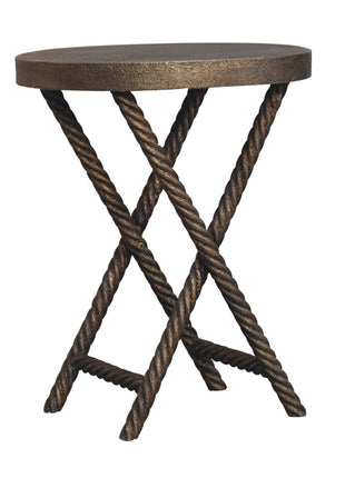 Metallic Rope Side Table