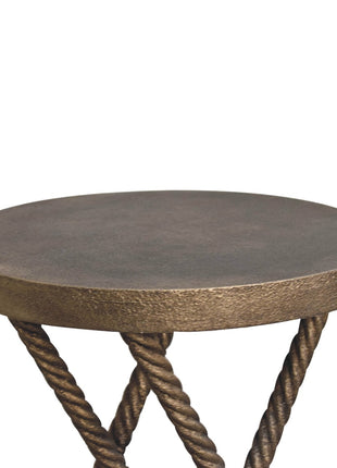 Metallic Rope Side Table