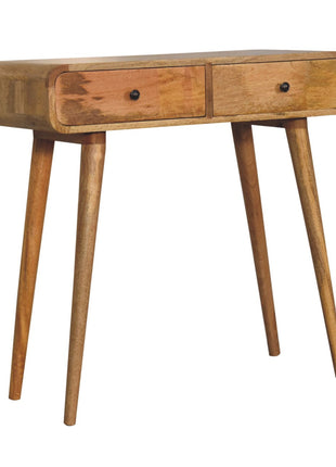 Oak-ish Curved Hallway Table