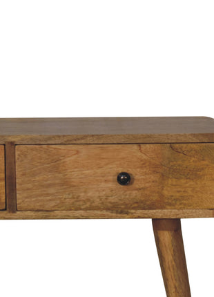 Oak-ish Curved Hallway Table