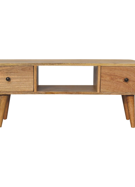 Oak-ish Circular TV Unit