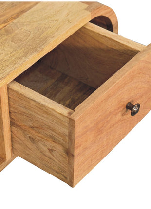 Oak-ish Circular TV Unit