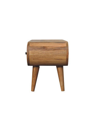 Oak-ish Circular TV Unit