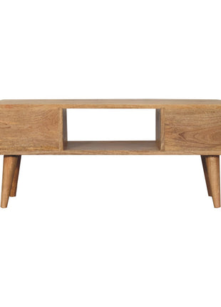 Oak-ish Circular TV Unit