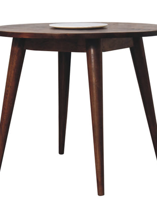 Chestnut Round Nordic End Table