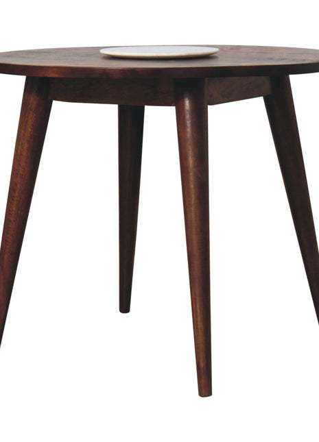 Chestnut Round Nordic End Table