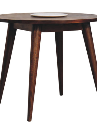 Chestnut Round Nordic End Table