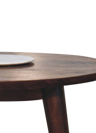 Chestnut Round Nordic End Table