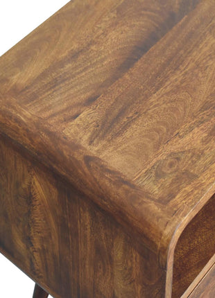 Trio Curved Chestnut Media Unit