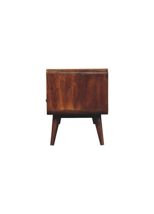 Trio Curved Chestnut Media Unit