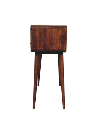 Triple Curved Chestnut Console Table