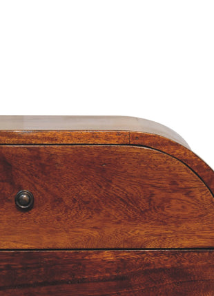 Large Chestnut Circular Bedside