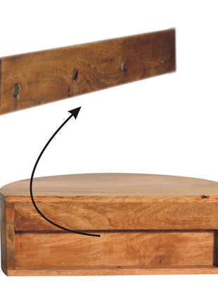 Large Wall Mounted Rounded Bedside