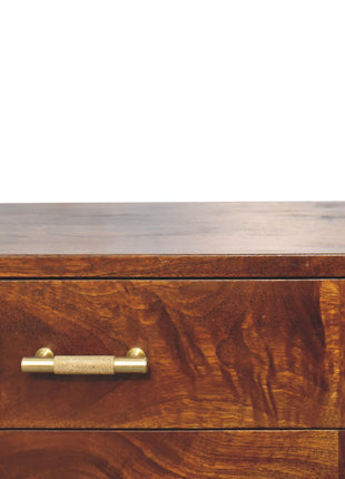 Chestnut T-Bar Nordic Bedside