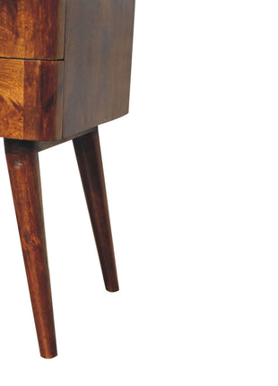 Chestnut T-Bar Nordic Bedside