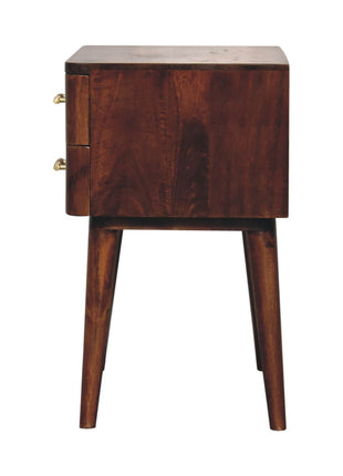 Chestnut T-Bar Nordic Bedside