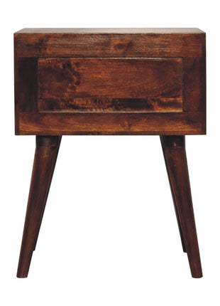 Chestnut T-Bar Nordic Bedside