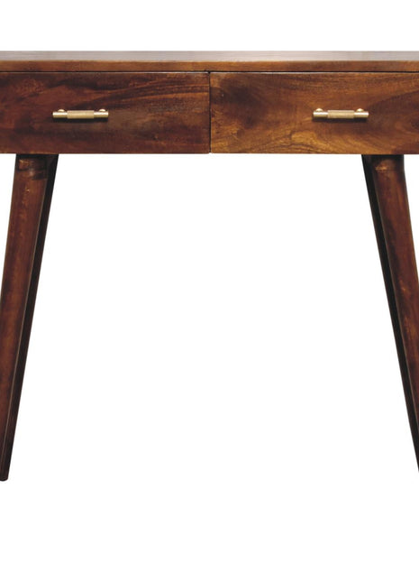Chestnut T-Bar Console Table