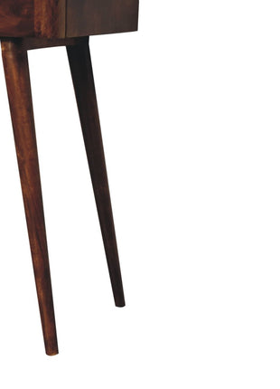 Konsolentisch aus Kastanienholz mit T-Bar