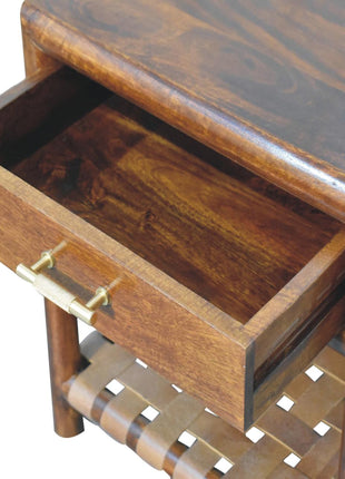 Regency Woven Shelf Nightstand