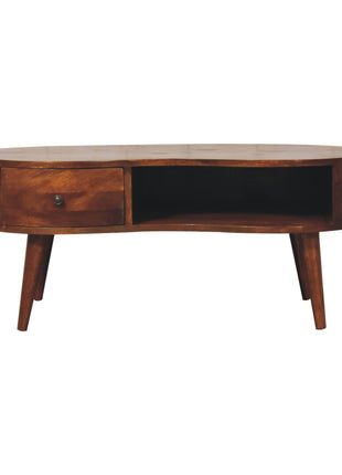 Large Chestnut Wave Coffee Table
