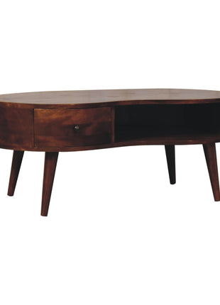 Large Chestnut Wave Coffee Table