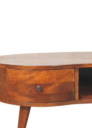 Large Chestnut Wave Coffee Table