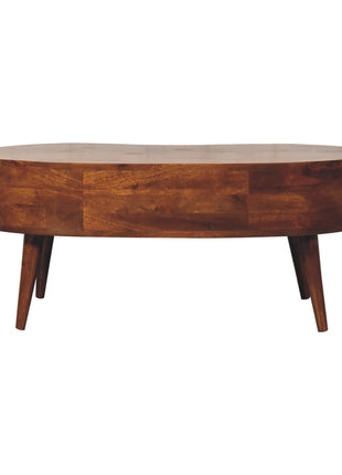 Large Chestnut Wave Coffee Table