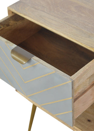 Cement Inlay Bedside with Open Slot